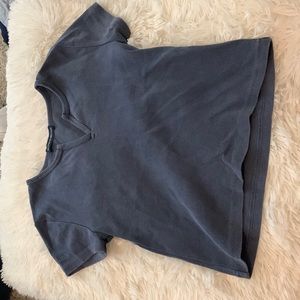 Blue notched brandy tee